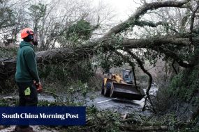 1 dead in UK, 100,000 French homes without power as storms batter Europe