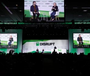 Sean O'Kane and Chris Barman, CEO, Slate Auto, speak onstage during day two of TechCrunch Disrupt 2025 at Moscone Center on October 28, 2025 in San Francisco, California