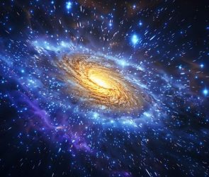 Bluish Early Universe Galaxy Concept