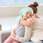 Cancer Chemotherapy Girl Hugging Mother