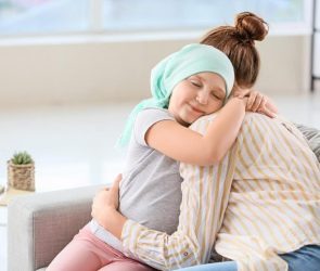 Cancer Chemotherapy Girl Hugging Mother