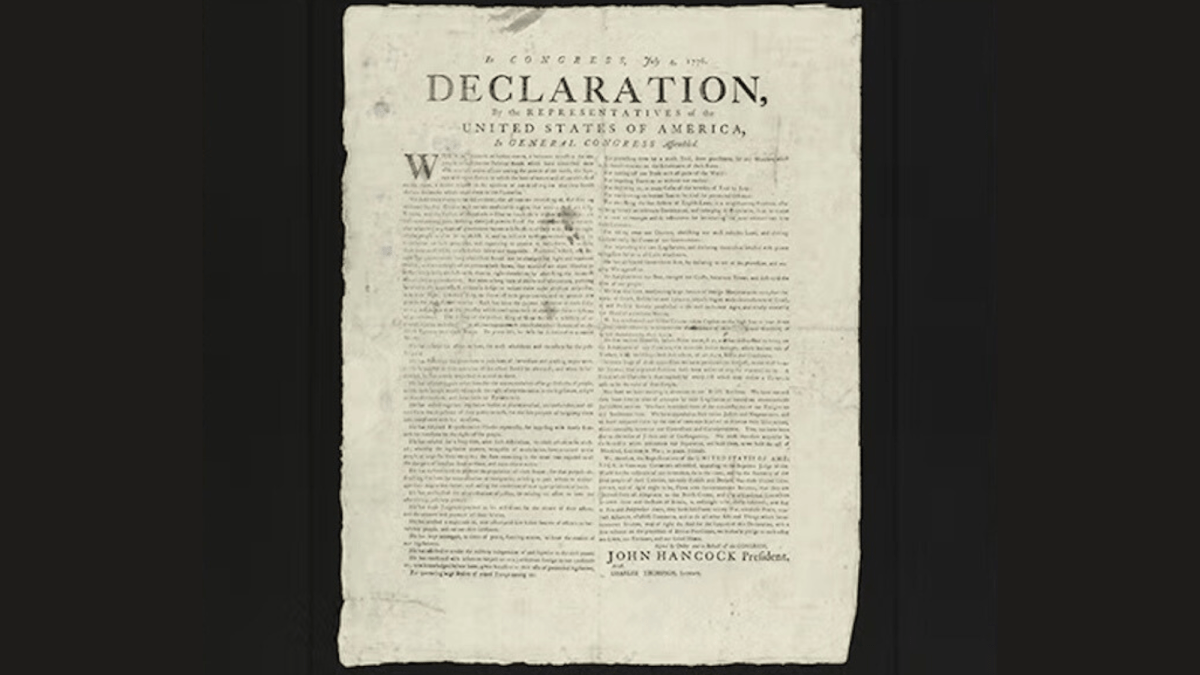 Rare copy of Declaration of Independence going to auction