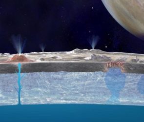 Europa Icy Crust Cutaway Illustration