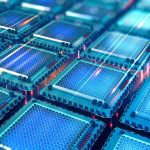 Futuristic CPU Quantum Processor Silicon Computer Chip