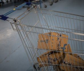 Packages in a cart at a Flipkart Internet Pvt. warehouse in Koduvalli, Thiruvallur, in the outskirts of Chennai, India, on Wednesday. Sept. 22, 2021.