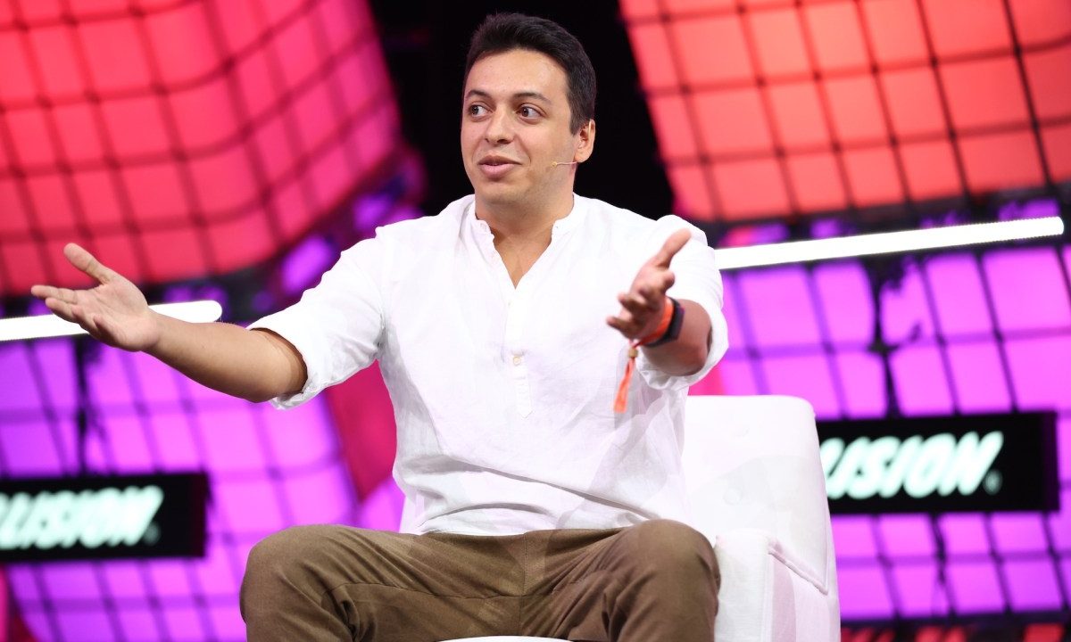 Alex Bouaziz, Deel on Centre Stage during day two of Collision 2022 at Enercare Centre in Toronto, Canada.