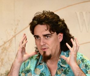 Palmer Luckey, founder of Oculus and Anduril Industries, speaks during The Wall Street Journal's WSJ Tech Live conference in Laguna Beach, California on October 16, 2023. (Photo by PATRICK T. FALLON/AFP via Getty Images)