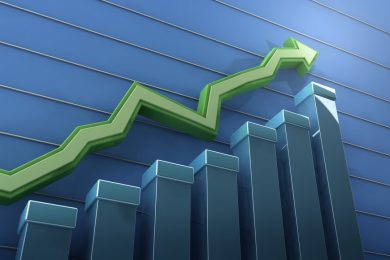 Graph with positive budget prediction outlook
