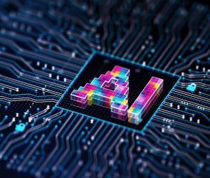 AI Chip technology concept. 3D render Etched, Artificial Intelligence Diffusion Rule