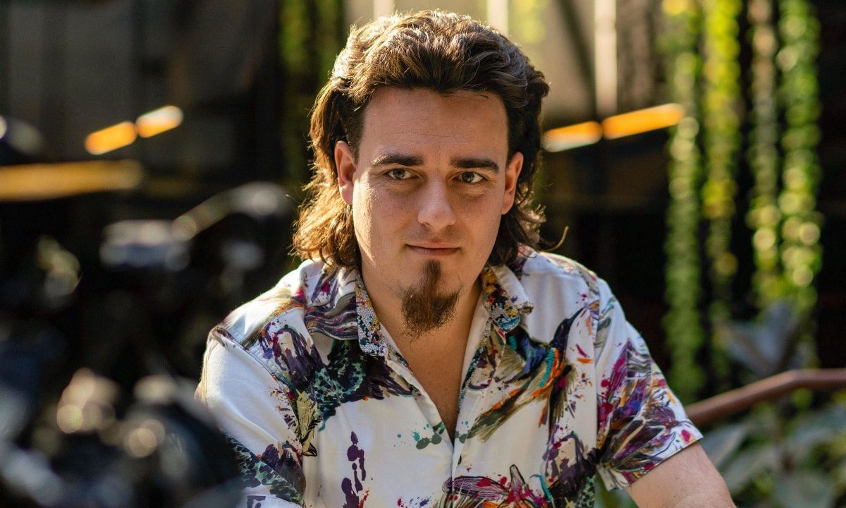 Palmer Luckey, founder of Anduril Industries, during an interview on "The Circuit with Emily Chang" at Anduril's headquarters in Costa Mesa, California, US, on Thursday, Dec. 14, 2023. Anduril recently beat several legacy defense players in a contest for a major contract to develop an unmanned fighter jet for the US Air Force and is now valued at $8.5 billion. Photographer: Kyle Grillot/Bloomberg via Getty Images