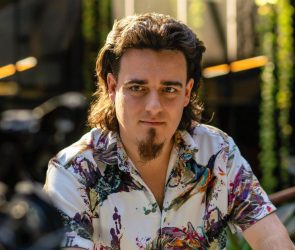 Palmer Luckey, founder of Anduril Industries, during an interview on "The Circuit with Emily Chang" at Anduril's headquarters in Costa Mesa, California, US, on Thursday, Dec. 14, 2023. Anduril recently beat several legacy defense players in a contest for a major contract to develop an unmanned fighter jet for the US Air Force and is now valued at $8.5 billion. Photographer: Kyle Grillot/Bloomberg via Getty Images