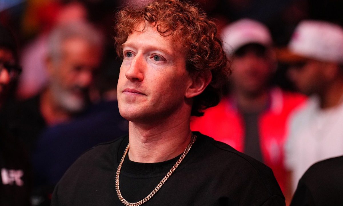 Mark Zuckerberg is seen in attendance during the UFC 313 event at T-Mobile Arena on March 08, 2025 in Las Vegas.