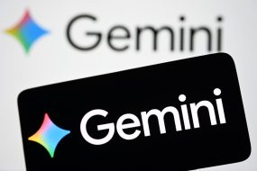a Gemini logo of a generative artificial intelligence chatbot developed by Google AI is seen on a smartphone