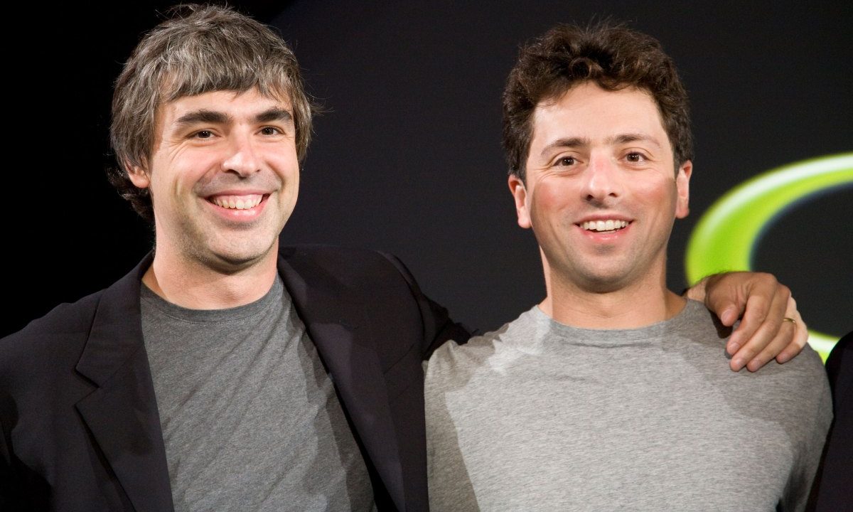 Larry Page and Sergey Brin, the co-founders of Google, in September 2008