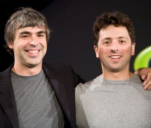 Larry Page and Sergey Brin, the co-founders of Google, in September 2008