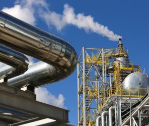 Steam rises from a new ammonia production unit.