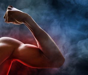 Glowing Muscle Power Strength Exercise