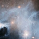 Hubble spots three young stars going through growth spurts