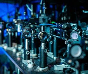 Optics Lenses Mirrors in Stanford Physicist Jon Simon Lab