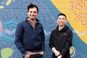 Runpod founders Pardeep Singh (right) Zhen Lu (left)