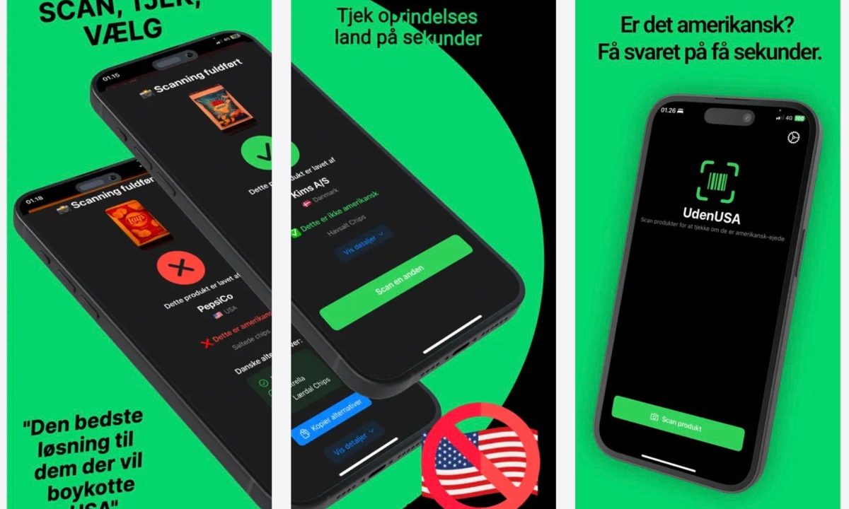 Apps for boycotting American products surge to the top of the Danish App Store