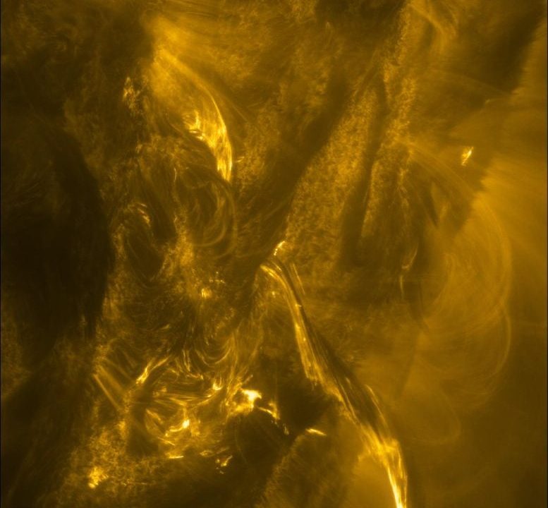 Sun Unleashing Solar Flare Detail