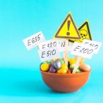 Various Colored Food Additives Warning Signs