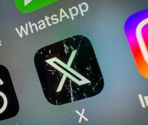 X icon on a smartphone screen
