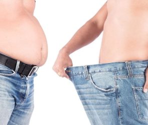 Young Man Weight Loss Before After Concept