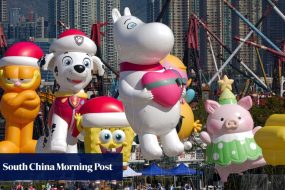 SpongeBob, Peppa Pig and panda cubs head to Hong Kong arts hub for balloon parade