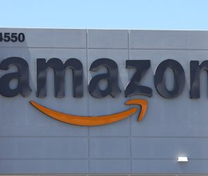 Amazon logo on building