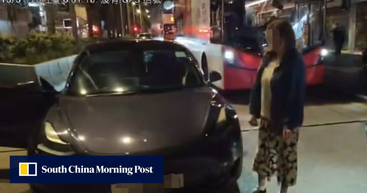 Hong Kong police arrest Russian woman over Tesla car attack, brandishing knife