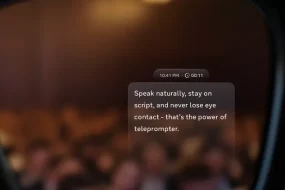 Meta AI teleprompter