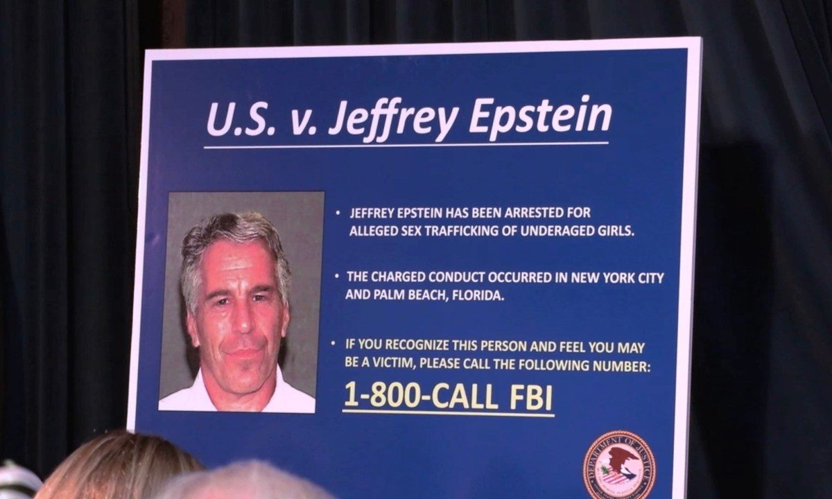 Southern District of New York press conference with charges against Jeffrey Epstein of sex trafficking between the years of 2002 and 2005 with underage minors. During seizure they found thousands of photos of nudes, FBI announces 800 number to victims. Geoffrey S. Berman, the United States Attorney for the Southern District of New York, William F. Sweeney Jr., the Assistant Director in Charge of the New York Field Office of the Federal Bureau of Investigation.