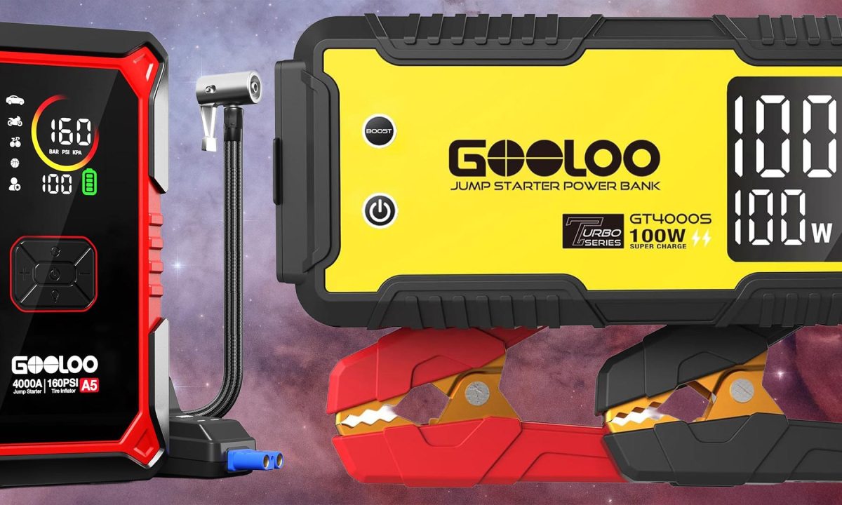 You need a portable jump starter in your car and Amazon has these GOOLOO models for clearance prices