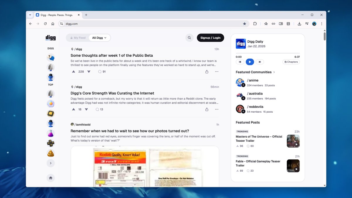 Digg is back to take on Reddit, and you can use it now