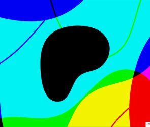 Patreon logo with colorful background