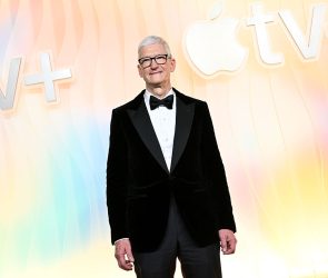 Tim Cook attends Apple TV+'s Primetime Emmy Party Red Carpet at Ysabel on September 14, 2025