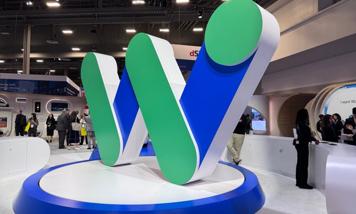 Waymo "W" display at CES 2026