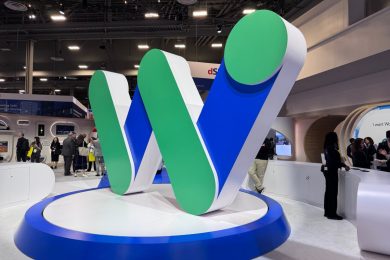 Waymo "W" display at CES 2026