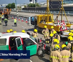 Man dies after being thrown from taxi in crash near Hong Kong airport