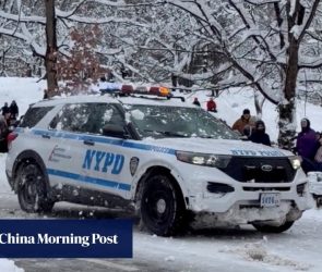 New York police arrest man after officers were pelted during snowball fight