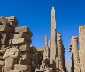 Ancient Egyptian Ruins Obelisk Karnak Temple