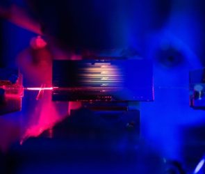 Close Up of an Optical Amplifier Chip