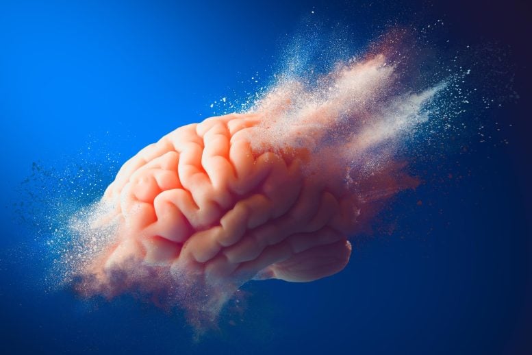Exploding Brain Dementia Concept Close