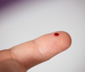 Finger Prick Blood Drop Testing