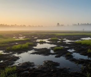 Foggy Peatlands Wet Soil