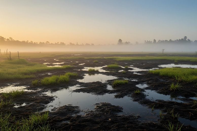 Foggy Peatlands Wet Soil