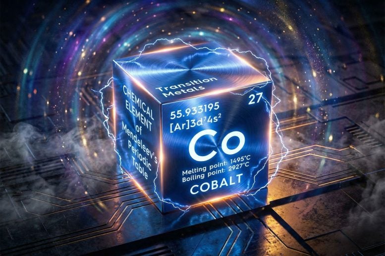 Glowing Cobalt Periodic Table