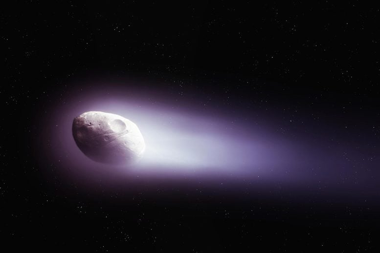 Halley's Comet in Space